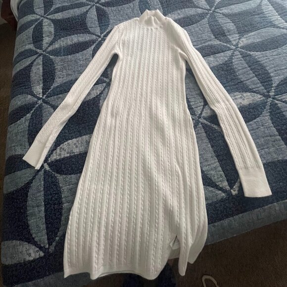 Women's Mockneck Mini Sweater Dress - Picture 3 of 3